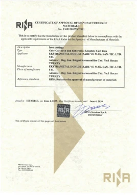 RINA Certificate of Approval 3.2